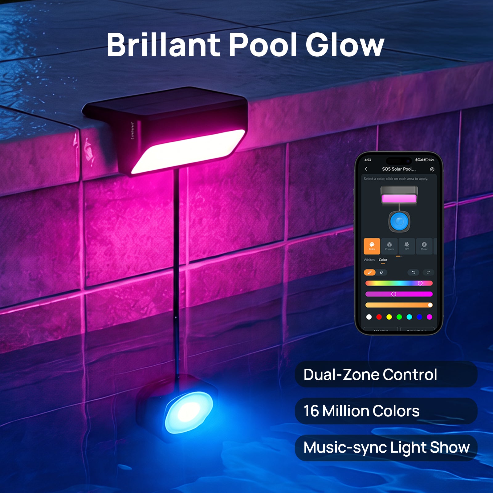 Enhulk Smart Solar Pool Light