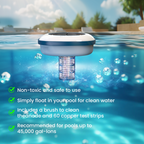 Enhulk Solar Pool Ionizer, Chemical-Free Floating Water Purifier for Fresh
