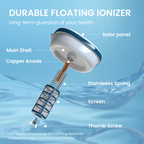 Enhulk Solar Pool Ionizer, Chemical-Free Floating Water Purifier for Fresh