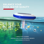 Enhulk Solar Pool Ionizer, Chemical-Free Floating Water Purifier for Fresh