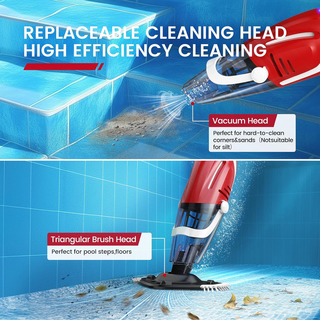 Enhulk Cordless Pool Vacuum PC40-Red