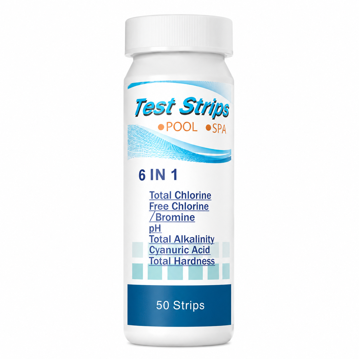 Enhulk 6-in-1 Pool Test Strips (50 Strips)