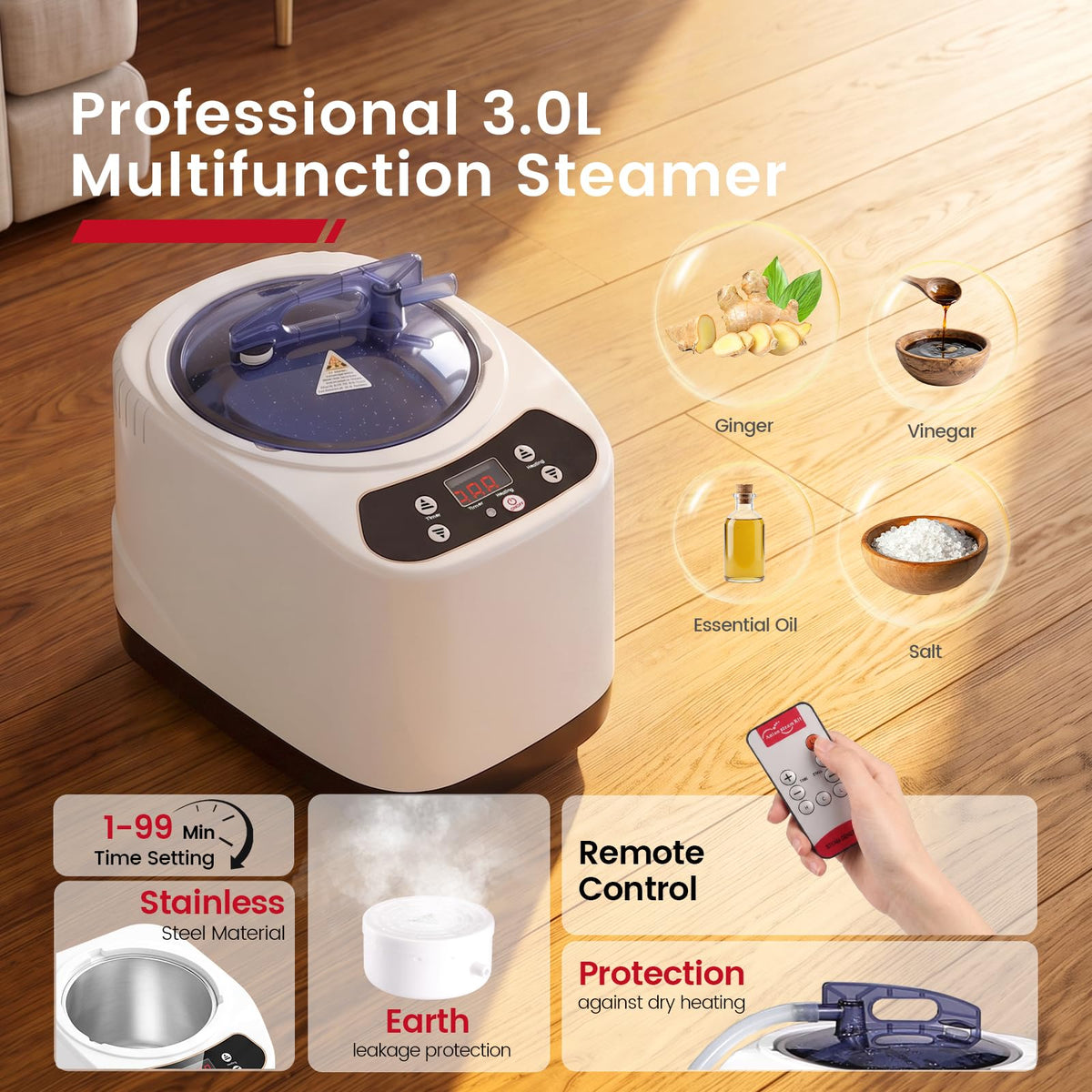 Enhulk Home Portable Personal Steam Sauna - Fast Heat & Spa Detox