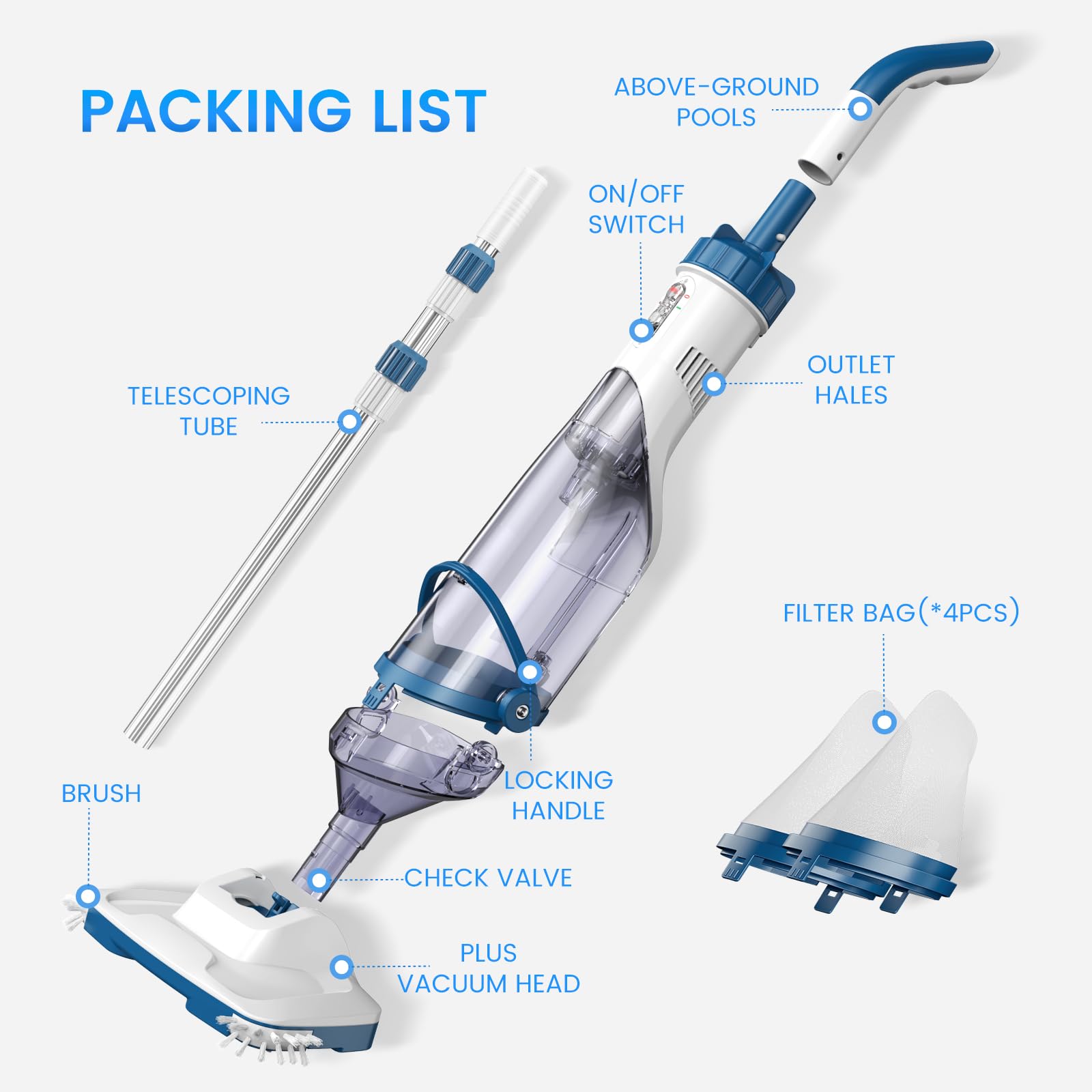 Enhulk Cordless Pool Vacuum PC15