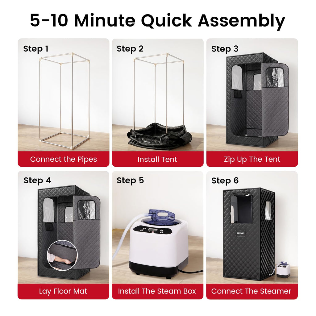 Enhulk Home Portable Personal Steam Sauna - Fast Heat & Spa Detox