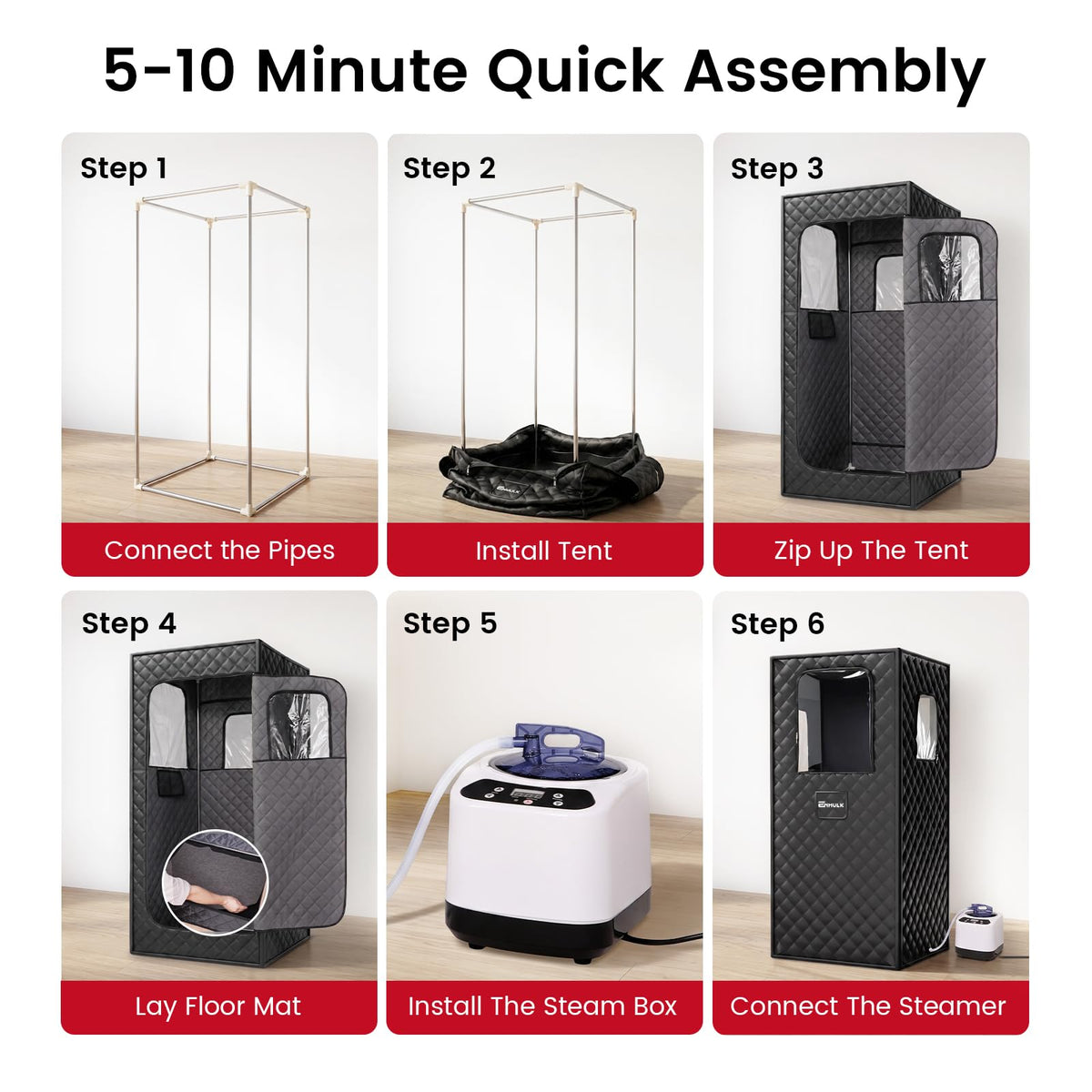 Enhulk Home Portable Personal Steam Sauna - Fast Heat & Spa Detox